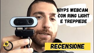 WEBCAM NIYPS per PC con Ring Light e Treppiede [upl. by Adnahcal]