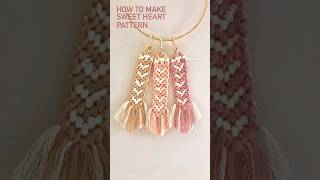 How to Make Macrame Heart Keychain macrame macramekeychain macrametutorial macramepattern [upl. by Ynnaffit865]