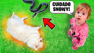 A COBRA PICOU o NOSSO CACHORRO SNOWY Pai Também Vloga [upl. by Damha]