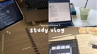 4am productive study vlog 📝🍵 day before exam early mornings study cramming matcha amp more [upl. by Ahsirahc]