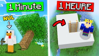 Base Secrète de 1 Minute vs 1 HEURE sur Minecraft [upl. by Giselbert427]