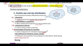 micromeritics lec 1 pharmaceutics 2 [upl. by Kurtzman]