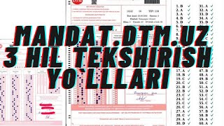 MANDAT DTM UZ 2020  3 HIL TEKSHIRISH YOLLARI [upl. by Eramat637]