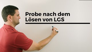 Probe nach dem Lösen von Linearen Gleichungssystemen LGS  Mathe by Daniel Jung [upl. by Linc]