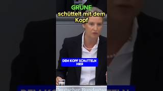 💥EKLAT💥 Alice weist GRÜNE zurecht🔥 aliceweidel afd weidel diegrünen bärbock ampel bundestag [upl. by Willmert]