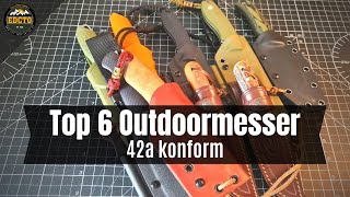 Top 6 Outdoormesser 42a konform  Bushcraft Messer ODENWOLF [upl. by Lempres]