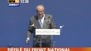 Discours de JeanMarie Le Pen au défilé du 1er Mai 2007 [upl. by Virge]