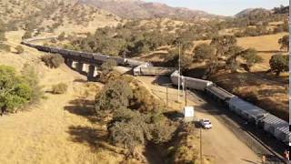 Tehachapi Live Train Cam Drone Live at Derail 10072019 [upl. by Genny]