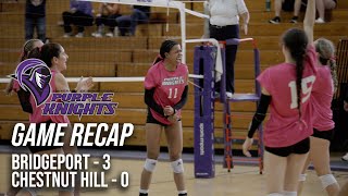 Bridgeport Womens Volleyball vs Chestnut Hill  Game Recap [upl. by Ailliw]