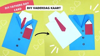 ★ Vaderdag knutselen VADERDAG KAART MAKEN ★ Overhemd kaart maken \ Makkelijk knutselen [upl. by Ettenahs]