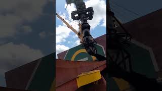 loading petcoke using shore loader in Mississippi river USA  merchantvessel marinerlife ship [upl. by Turner]