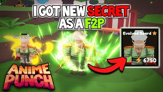 I Got The New Secret As F2P In Anime Punch Simulator  Roblox [upl. by Lottie]