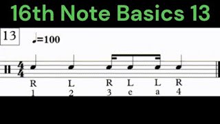 Rhythm Reading 16th Note Basics Number 13 100 bpm [upl. by Martina]