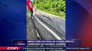 Obras Públicas evalúa causas de grietas en la carretera Las GalerasSamaná [upl. by Yrmac]