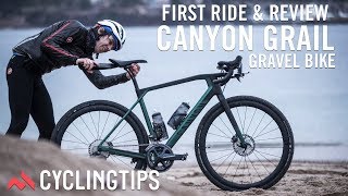 Canyon Grail gravel bike First ride and Review [upl. by Enimsaj965]