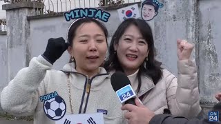 Tifose coreane a Torino per Min Jae Kim 🇰🇷💙 quotÈ il nostro orgoglioquot [upl. by Taima]