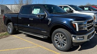 2024 Ford F150 Lariat Powerboost in AntiMatter Blue with Chrome Appearance Full InDepth look [upl. by Vania317]