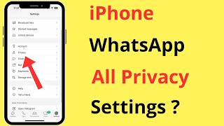 iPhone WhatsApp All Privacy Settings  WhatsApp A To Z Privacy Settings In iPhone  In Hindi [upl. by Seaver]