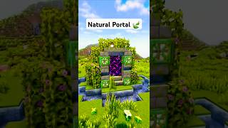 Natural Minecraft Nether Portal 🔮 Build Idea amp Tutorial minecraft [upl. by Nobie]