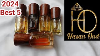 हिंदी मे Top 5 BEST Hasan oud Attars for winters 2024  Fragrance oil Perfume oil for winters [upl. by Chaille]