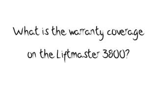 Liftmaster 3800 Warranty CoverageLiftmaster Garage Door Opener 9059574432 [upl. by Nosyaj]