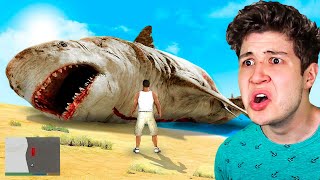 ENCONTRÉ al MEGALODÓN más GRANDE de GTA 5 🌊🦈 Película [upl. by Eimas704]