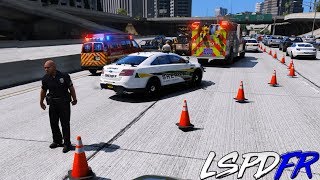 GTA 5 LSPDFR 200 POLICÍA DE ESTADOS UNIDOS  ACCIDENTE EN AUTOPISTA  TheAxelGamer [upl. by Tilagram]