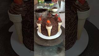 chocolate strawberrycake Ice cream cakedesign cakeideas [upl. by Lorine]