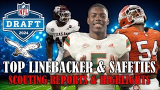 Top Linebacker amp Safety Targets for the Eagles in the 2024 NFL Draft  Eagles Draft Central [upl. by Delmar293]