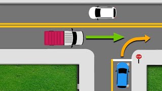 Right of way  Which Car Should Pass First T  Junction  Right of way  Driving tips [upl. by Kellina]