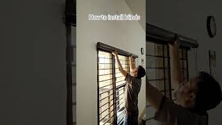 How to install blinds blinds kese lagaye window blinds homedecor curtains luvers walldecor [upl. by Naashar]