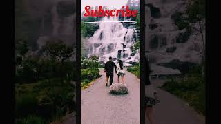 Norway travel heaven youtubevideo fyp foryou norway waterfall youtubeshorts music lyrics [upl. by Auqenat]