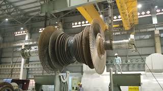 LP TURBINE lifting from position  LP 7th stages blade360 MW [upl. by Ema]