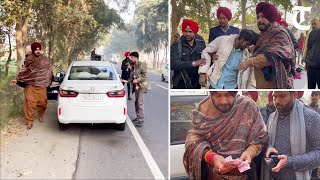 Navjot Singh Sidhu stops his convoy to help an accident victim on PatialaSirhind road [upl. by Stafani]