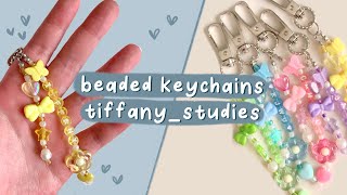 how to make cute beaded keychains  tutorial  tiffanystudies [upl. by Lavicrep508]