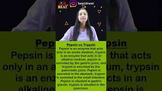 Pepsin vs trypsin  Digestive Enzymes  Pepsin  Trypsin  one minute biology  shorts [upl. by Wilone317]