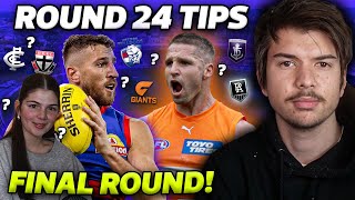 Round 24 AFL Tips  Predictions 2024 FINAL ROUND [upl. by Idur]