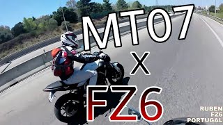 MT07 X FZ6 [upl. by Boyden]