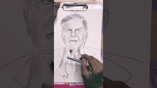 Sir Ratan Tata  artsketch arttutorial shorts short [upl. by Nevsa]