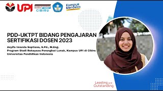 PDDUKTPT Bidang Pengajaran oleh Asyifa I Septiana  Universitas Pendidikan Indonesia Serdos 2023 [upl. by Siocnarf744]