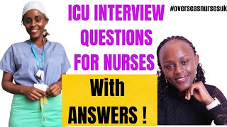 ICU INTERVIEW QUESTIONS AND ANSWERS FOR NURSES NicyWangui  OVERSEAS NURSES UK [upl. by Oribella]