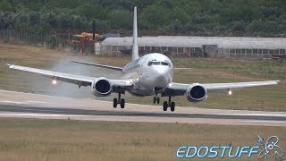 Hard and Bumpy Air Onix Boeing 737 Landing at Split airport SPULDSP [upl. by Zingg]