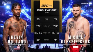 KEVIN HOLLAND VS MICHAL OLEKSIEJCZUK FULL FIGHT UFC 302 [upl. by Eisinger]