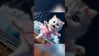 Dad Saves Little Kitten 💫🌊🦈 cat funny cute catlovers catstory [upl. by Houston]