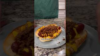 Chili dog and parenting advice 🚨 chilidogs hotdog fyp recipe [upl. by Nebeur]