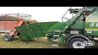 Baling short chopped grass with the Orkel MP2000 Compactor [upl. by Ilzel]