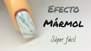 Efecto Mármol Súper Fácil  Nail Art [upl. by Hound]