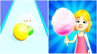 Ball Run Master 2048 Android Vs Cotton Candy Run iOS [upl. by Drusi412]