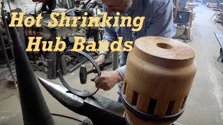 Hot Shrinking Hub Bands on the Spanish Cannon Hubs 5  Engels Coach [upl. by Daloris548]