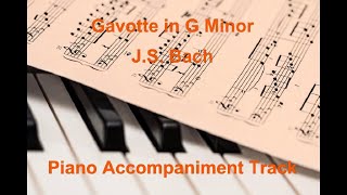 Gavotte in G minor by JS Bach  Suzuki Violin School Vol3 Piano Accompaniment Track [upl. by Connie891]